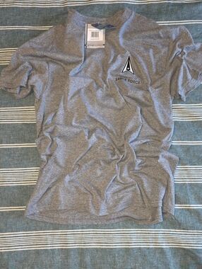 Short-Sleeve Gray Space Force Logo Tee